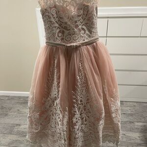 Elegant Pink Lace Kids Dress